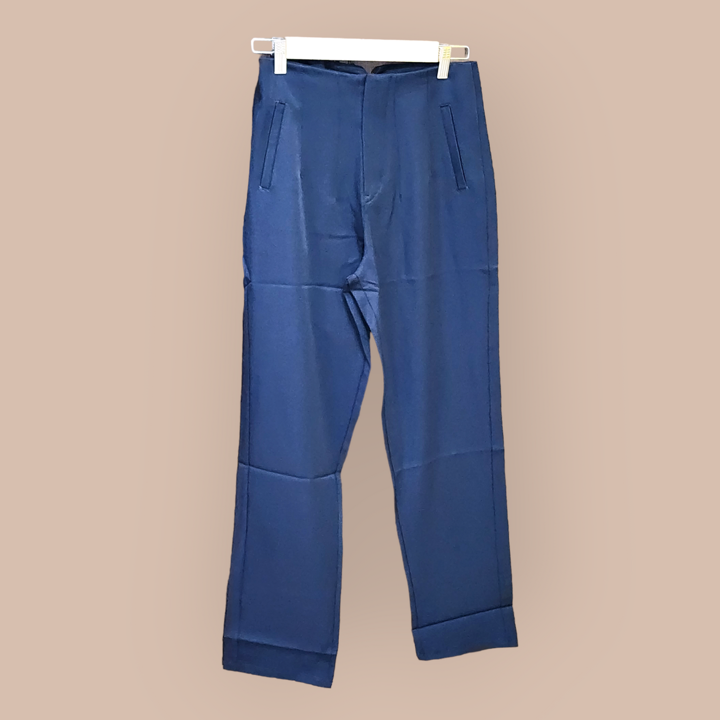 Korean Straight Navy Blue Pants